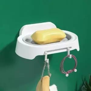 스텐 비누 받침대 무광 케이스 흡착식 비누정리함 거치대 홀더 (WFJ51J1)