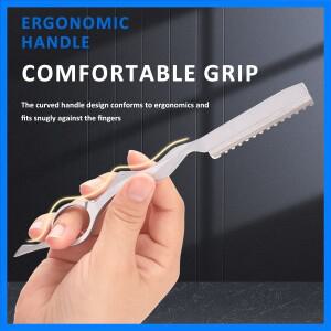 미용사를위한 전문 2-in-1 헤어 가위 세트 면도기 가장자리 이발 틸팅 가위 이발사 헤어 스타일링 스타일링