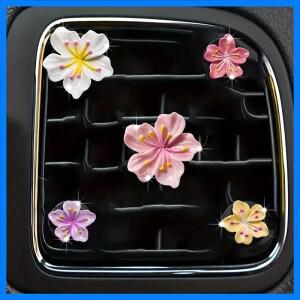 5pcs 자동차 향수 클립 꽃 공기 배출구 장식 자동차 에어컨 공기 환기 개인 인테리어 장식 액세서리