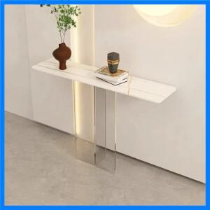 QO 현관 디자이너를위한 현대 간단한 슬레이트 콘솔 테이블 아크릴 거실 입구 테이블 호텔 베란다 테이블