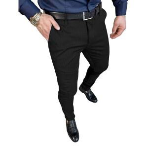 플레판 남성 슬림 핏 스트레치 드레스 팬츠 스키니 테이퍼드 정장 바지, 허리 확장 가능