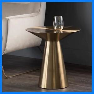 티타늄 원색 올 스테인리스 스틸 엣지 테이블 원뿔형 심플 거실 호텔 로비 클럽 코너 테이블
