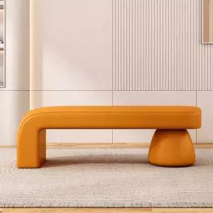 현관벤치 긴 의자 진열대 벨벳 벤치 심플 스툴 양털