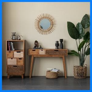 북유럽 나무 손으로 그린 콘솔 테이블 거실을위한 크리 에이 티브 입구 콘솔 현대 홈 가구 복도 스토리지