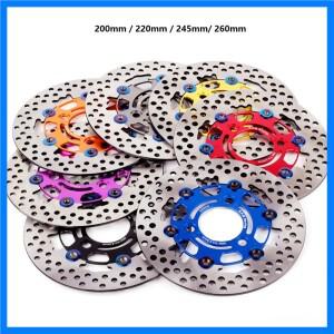 오토바이 브레이크 로터 캘리퍼 디스크 스쿠터 야외 전기 스쿠터용 전면 및 후면 휠 3 홀 220mm 260mm