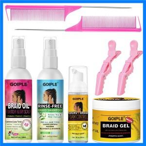 브레이드 헤어 케어 키트 린스 프리 샴푸 클린 폼 무스 드레드락스 콘로우 및 스타일링 액세서리를 위한 고