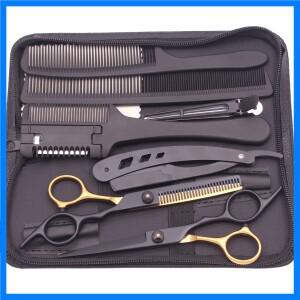6.0인치 인치 헤어 가위 전문 절단 가위 얇은 미용 이발 세트 살롱 이발사 및 홈 일본 철강 1001