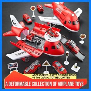 어린이 비행기 자동차 모델 장난감 관성 모델 시뮬레이션 비행기 다기능 장난감 무작위 3 자동차 1 헬리콥