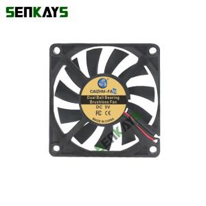 듀얼 볼 베어링 7010 70MM 70x70x10MM DC 5V 12V 24V 초박형 USB 냉각 팬 컴퓨터 CPU 노트북 2pi