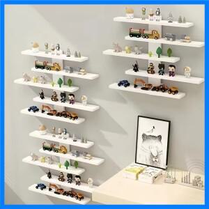 액션 피규어 소형 빌딩 블록 및 수집품을 위한 5단 조절식 벽걸이형 디스플레이 선반 - 현대적인 홈 장식