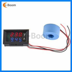 듀얼 디스플레이 전압 전류 계량기 테스터 LED 전압계 전류계 전기 기기 전압 앰프 검출기 AC 50-500V 10A