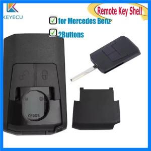 Keyecu 메르세데스 벤츠 Actros Antos 트럭 점화 하우징 액세서리 2 버튼 용 교체 원격 키 쉘 Fob 업그레이
