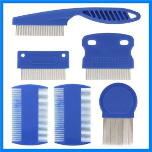 6 개/대 스테인레스 스틸 머리 이가 빗 미세 치아 개 고양이 손질 빗 Dematting 도구 애완 동물 눈물 얼룩