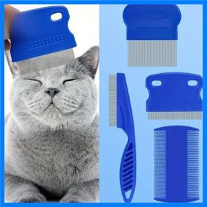 4pcs 애완 동물 빗 아름다움 제거 벼룩 이가 비듬 매듭 부동 머리 청소 세트 개 고양이 머리 애완 동물 용