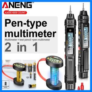 ANENG 디지털 멀티미터 펜형 2 IN 1 테스터 A3005+BT138 배터리 레벨 감지기 휴대용 다기능 전기공 도구