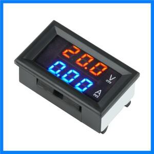 0-300V 10/50/100A 디지털 볼트미터 암페어미터 듀얼 디스플레이 DC 4-28V 레드 블루 LED 전압 전류 측정기