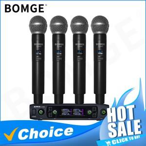 [호환품]BOMG 호환E 전문 무선 마이크 4 채널 노래방 휴대용 시스템 홈 회의 파티 교회 DJ KTV 세트