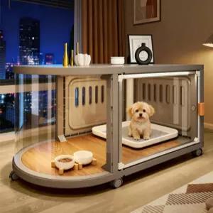 강아지 고양이 호텔 실내용 소형견 케이지 휠 빌라 침대 대형견 하우스 펫