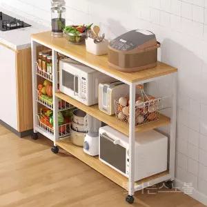 주방 전자렌지 이동식 바퀴 오븐 비고 정리 수납장