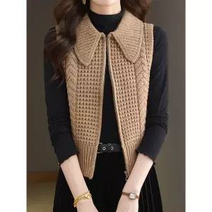 [하프클럽/에이시크]모던 텍스처 집업 베스트 C25DVE158