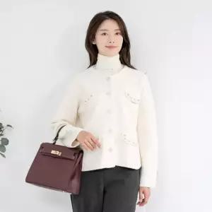 엄마옷 니트 라운드 숏 자켓 1GHJ24140 중년여성 마담 60 70대  빅사이즈 할머니