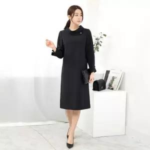 엄마옷 터틀 긴팔 정장 원피스 1GHJ23894 중년여성 마담 60 70대  빅사이즈 할머니