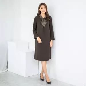 엄마옷 터틀 리본 정장 원피스 1GHJ24543 중년여성 마담 60 70대  빅사이즈 할머니