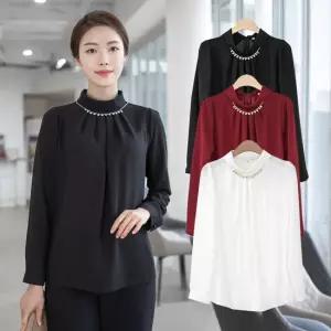 엄마옷 터틀 넥클리스 블라우스 1GHJ23666 중년여성 마담 60 70대  빅사이즈 할머니