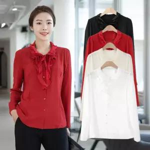 엄마옷 프릴 레이온 블라우스 1GHJ23677 중년여성 마담 60 70대  빅사이즈 할머니