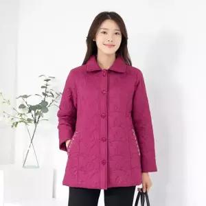 엄마옷 7온스 꽃수 카라패딩자켓 1GHJ24901 중년여성 마담 60 70대  빅사이즈 할머니