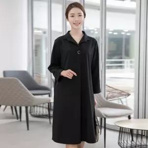 엄마옷 C포인트 카라 원피스 1GHJ23718 중년여성 마담 60 70대  빅사이즈 할머니