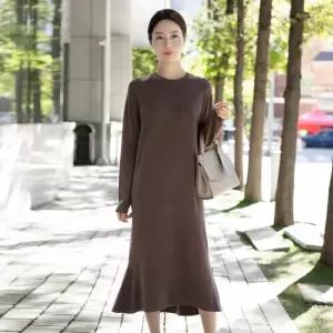 엄마옷 베이직 니트 롱원피스 1GHJ23858 중년여성 마담 60 70대  빅사이즈 할머니