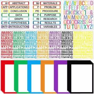 LonlyEagle 37 컬러풀 시트 자가 접착 과학 박람회 보드 용품 - 프레젠테이션 자막 프로젝트 제목 교실 및