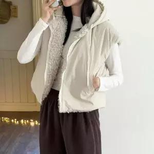 [다잇템] 여자 리버시블 FW 덤블 클래식 후디 패딩조끼