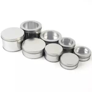 다목적 소품 보관함 원형 틴케이스 철재 정리함 정리박스 (WFK65A8)