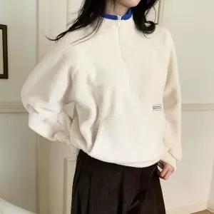 [다잇템] 여자 클래식 플리스 캐쥬얼 하프집업 맨투맨_23999857_588872