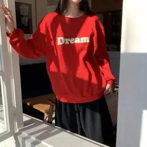 [다잇템] 여자 U넥 덤블 보온 필기체 빅사이즈 맨투맨_23999856_588872