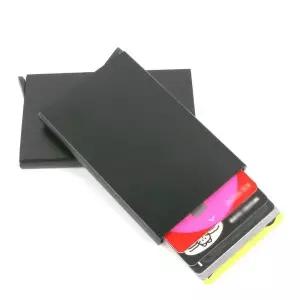 슬라이드 카드 홀더 자동 지갑 블랙 손쉬운 수납기능 (WFJ6V64)