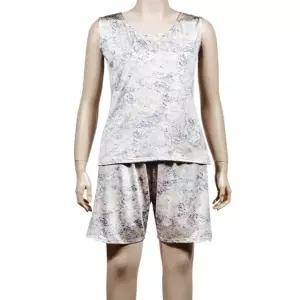 플라워 세련된 나염 쾌적한 인견 소재 민소매 나시 (WFJ6C3G)