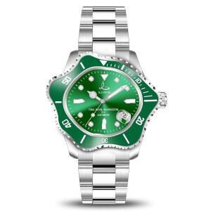 ILLIMITE 비대칭 자동 시계 남성용 미요타 8115 무브먼트 야광 방수 스테인리스 스틸 손목 조석대