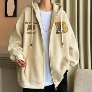 [라일리의류] Rly 디자인 스탠다드핏 레이어드 후드집업 남성 남자