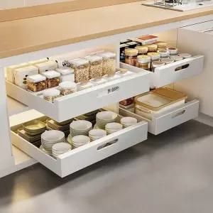 슬라이딩 주방 수납선반 인출형 정리함 양념통 보관 트레이 정리대 (WFK77I8)