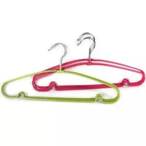 코팅옷걸이 포어스 미끄럼방지코팅 랜덤컬러옷걸이 5개입 (WFJ744H)