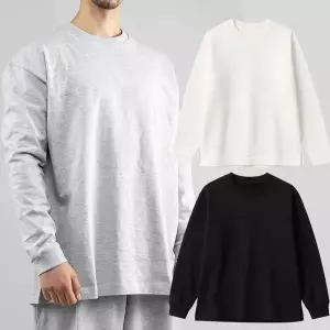 [제이케이유통]제이케이sp 12수 빅사이즈 남자 여자 고밀도 오버핏 긴팔티셔츠 긴팔티 무지티