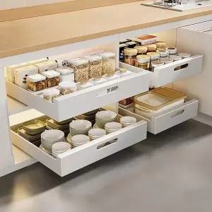 슬라이딩 주방 수납선반 인출형 정리함 양념통 보관 트레이 정리대 (WFK77I8)