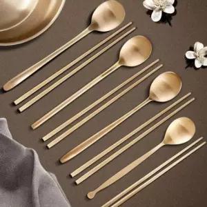 방짜유기 놋수저 1인세트 젓가락 숟가락 부부 티포크 신혼선물 유기수저세트