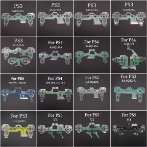 [호환품]버튼 PS5 PS2 PS3 PS4 Pro 슬림 JDM 030 040 컨트롤러 전도성 필름 키패드 플렉스 케이블 용 리본