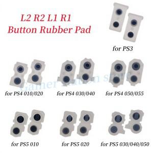 [호환품]20PCS = 10 쌍 PlayStation PS3 PS4 PS5 컨트롤러 L2 R2 L1 R1 고무 전도성 접착 버튼 패드
