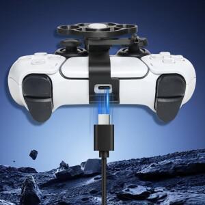 [호환품]1개 레이싱 게임 스티어링 휠 교체용 강화된 미니 소형 호환 PS5 컨트롤러 액세서리