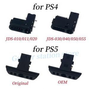 [호환품]PS4 JDS-010/011/020/030/040/050/055 용 1-2피스 PS5 컨트롤러 헤드폰 잭 커넥터 이어폰 소켓 플